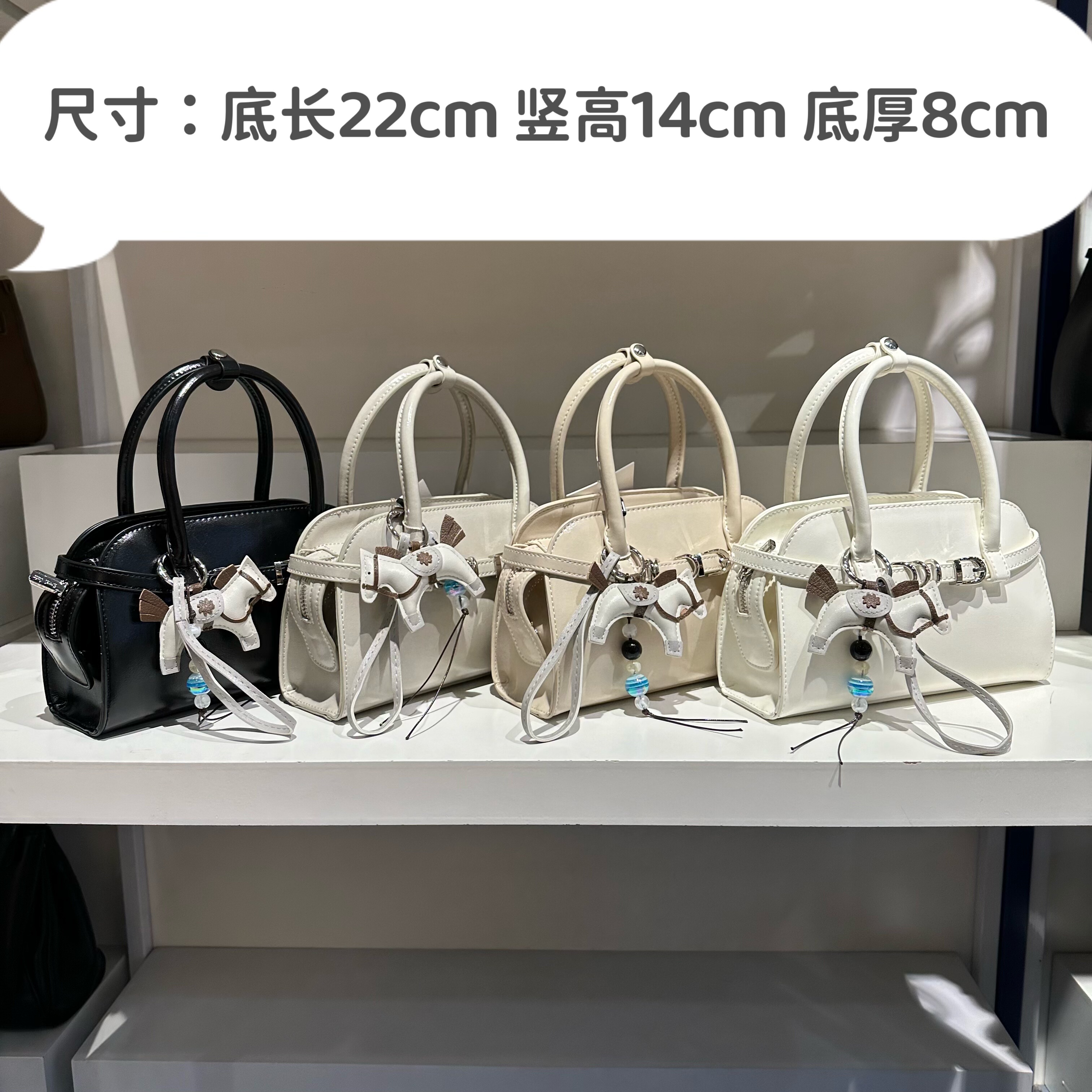 皮带装饰定型新款复古休闲慵懒风手提贝壳包斜挎实用百搭女包洋气,淘宝优惠券,粉丝福利购,淘宝优惠卷