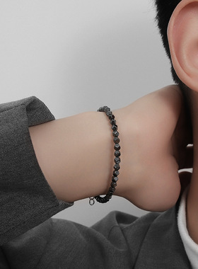 奇志爷爷男士混合材质手链