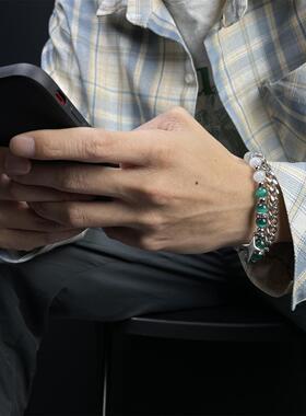 北极星双层猫眼石叠戴手链