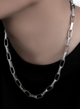 男士潮流项链简约百搭素链