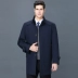 Pierre Cardin mùa thu và mùa đông mới đứng cổ áo khoác đơn áo ngực dài áo khoác thương hiệu Anh thương hiệu quần áo nam triều - Áo gió Áo gió