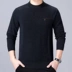 Pierre Cardin mùa thu và mùa đông áo len mới cổ tròn áo thun dài tay áo len cashmere thương hiệu quần áo nam triều - Kéo qua Kéo qua