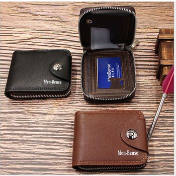 Multifunctional zipper wallet Men's short driver's license wallet change youth multi-card slot students wallet card holder