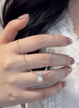 「缠绕方糖」纯银s999项链女轻奢小众高级感锁骨链送女友生日礼物