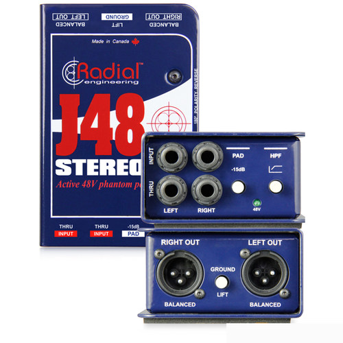 Radial PRODI RROD1 PROD2 J48 Stereo单双声道吉他键盘乐器DI盒 - 图3