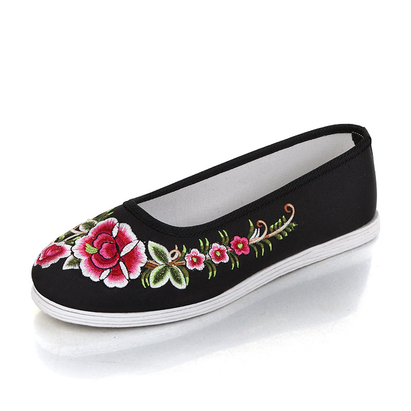 2021新款秋季老北京布鞋千层底民族风绣花鞋复古女单鞋平底结婚鞋,淘宝优惠券,粉丝福利购,淘宝优惠卷