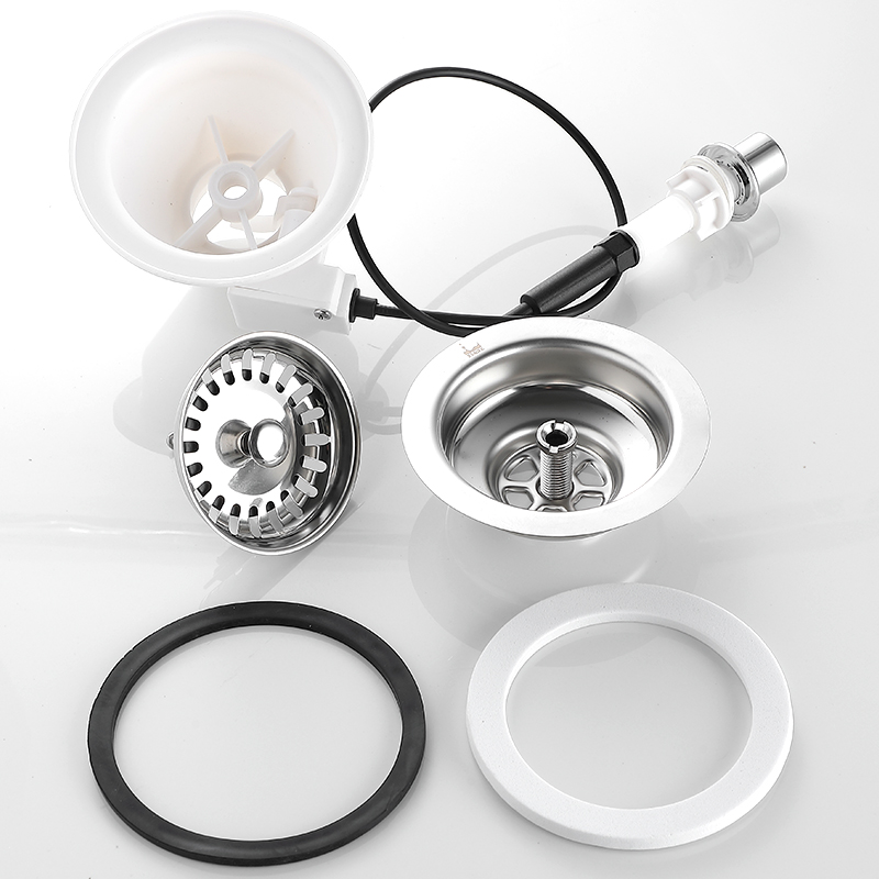 拖把池专用下水器陶瓷拖布池台控一键排水管水槽塞子按钮提篮配件 - 图0