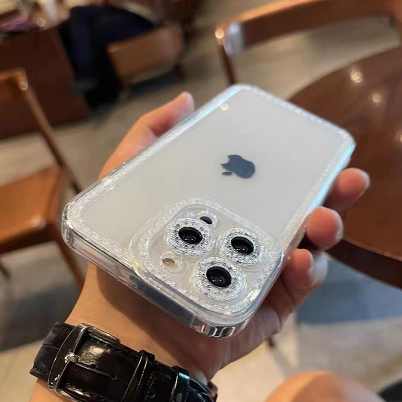 网红钻纹适用苹果13手机壳14pro透明iphone12硅胶套黑白12promax全包镜头iphone11软壳xs简约13pro女潮xr新款