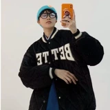 Демисезонный японский бейсбольный пуховик подходит для мужчин и женщин, бейсбольная форма, куртка, оверсайз