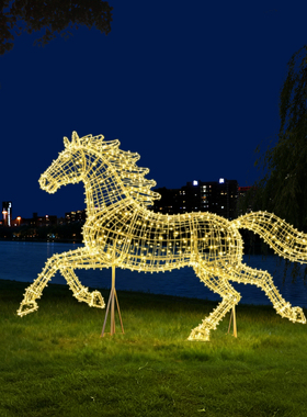 2026户外卡通马年雕塑