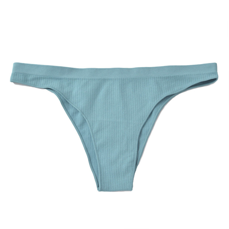 巴西式o女无缝运动内裤半包臀三角半丁字裤夏季纯色BRAZILIAN