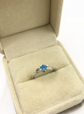 日韩风合金水钻戒指女