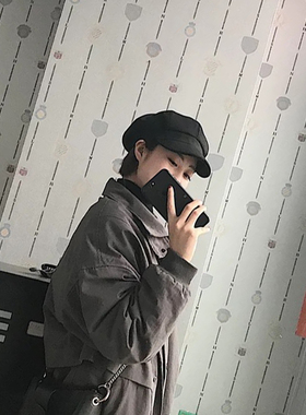 自留八角帽英伦复古百搭ins网红