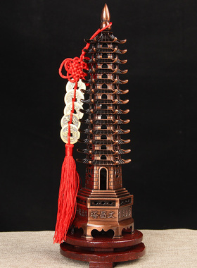 纯铜合金十三办公桌书房文昌塔