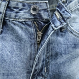 Джинсы, заплатка для ремонта пятки, ретро штаны для отдыха, облегающий крой, в корейском стиле, средняя посадка