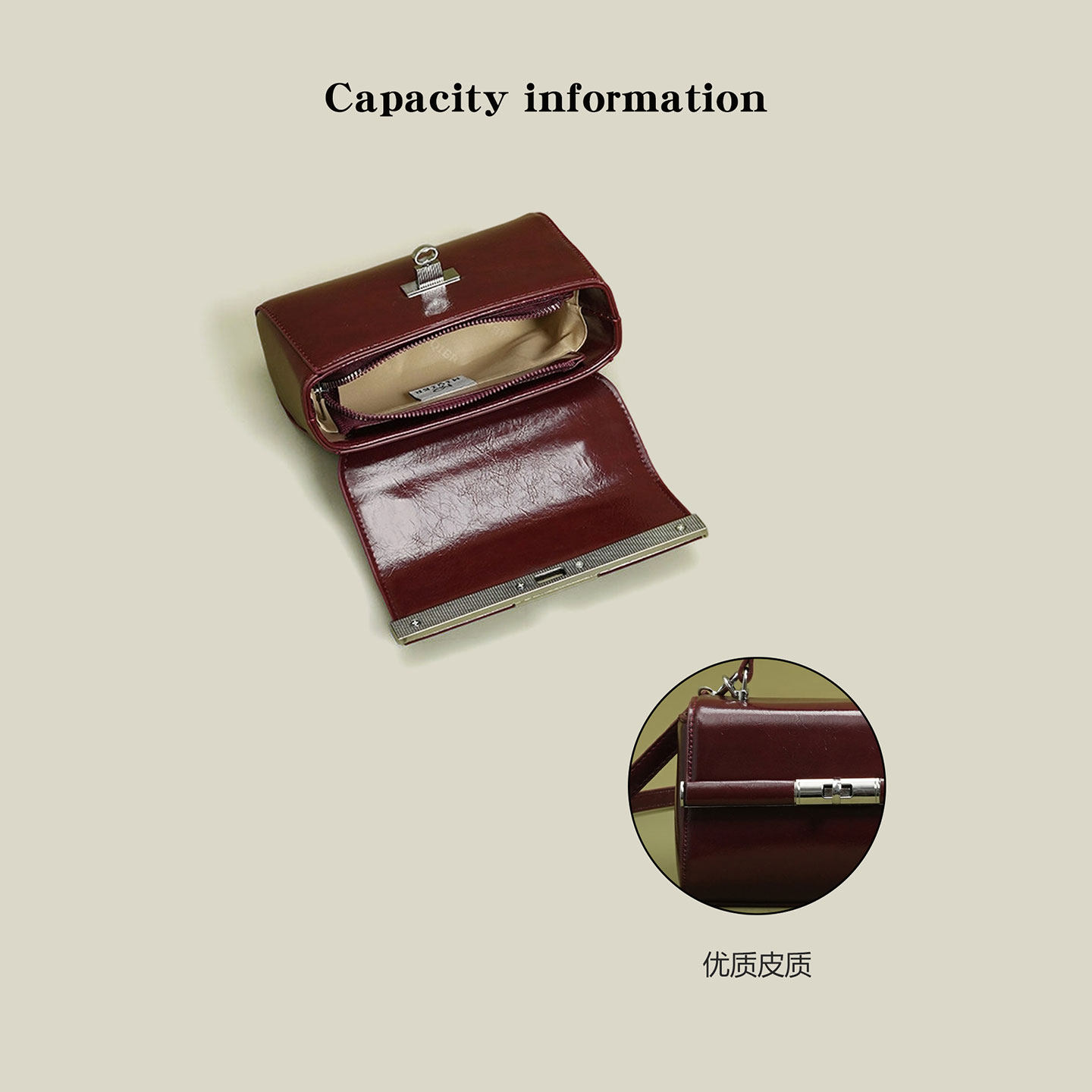 格调studio复古油蜡皮酒红色包包2026新款手提包高级感单肩小方包,淘宝优惠券,粉丝福利购,淘宝优惠卷