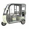 Electric tricycle carport is equipped with transparent rainproof side door