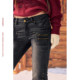 BeerBro Rebellious Holiday really Wearable versatile American Hot Girl ອຸດສາຫະກໍາຫນັກ Studded Slim Boot Jeans