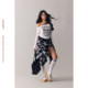 BeerBro retro sound sweet mix spring lyocell fake two-piece long-sleeved off-shoulder splicing T-shirt