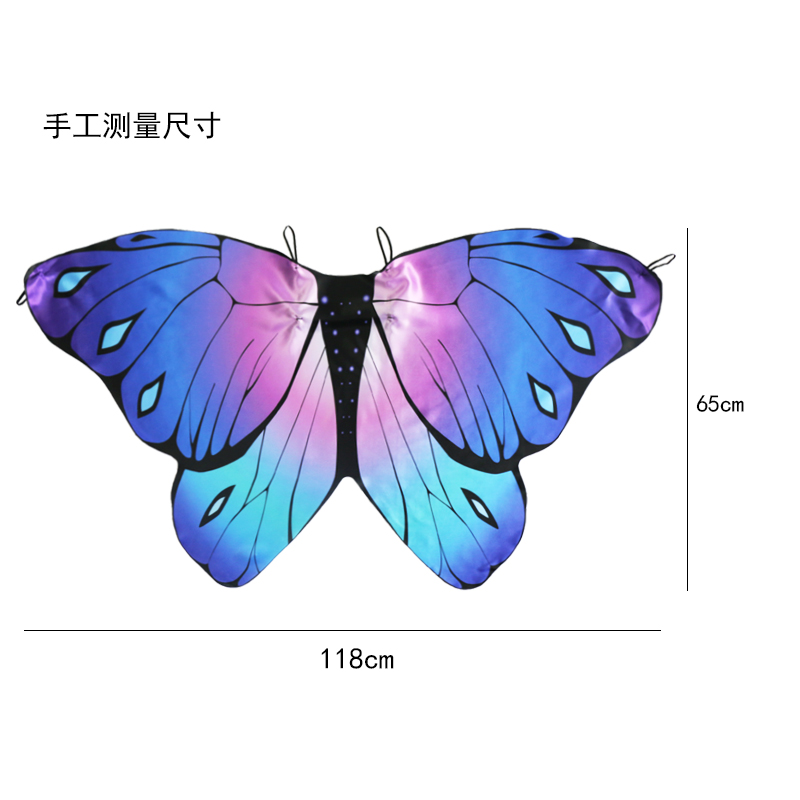 儿童蝴蝶翅膀小女孩幼儿园花仙子表演面具背饰彩虹舞蹈道具走秀萌 - 图1