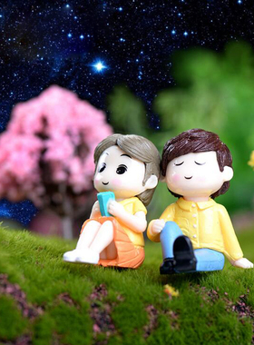 苔藓微景观多肉diy摆件zakka杂货蛋糕烘焙场景装饰品凳子情侣公仔