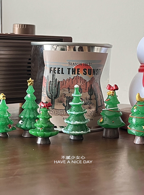 【6个装】圣诞节场景装饰小礼品微缩摆件仿真树圣诞摆件DIY装饰