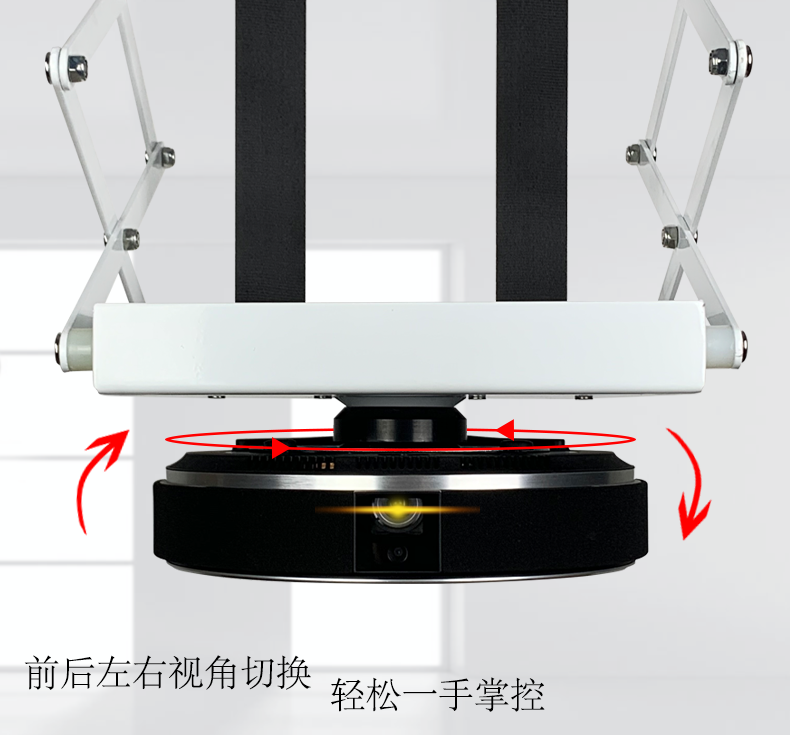 智能语音升降投影仪电动吊架家用超薄款隐藏式遥控机小爱伸缩支架-图2