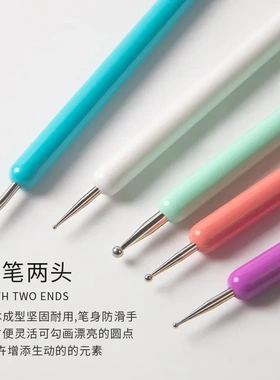 跨境5支点钻笔螺旋杆原木杆压痕笔点花针陶艺工具压线笔美甲工具