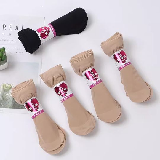 Short stockings Women's socks for summer thin anti-hook silk flesh color short steel stockings wear-resistant short sock mask ultra-thin skin tone