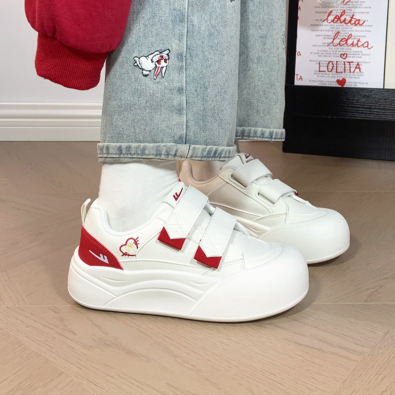 回力女鞋厚底增高小白鞋女款2026新款爆款休闲鞋子百搭魔术贴板鞋,淘宝优惠券,粉丝福利购,淘宝优惠卷