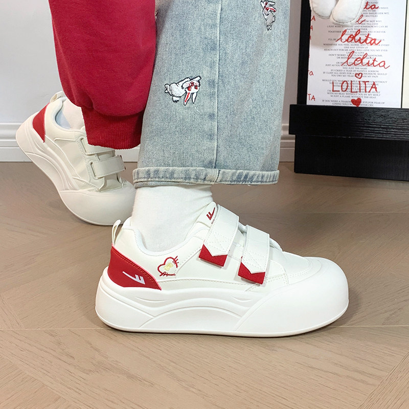 回力女鞋厚底增高小白鞋女款2026新款爆款休闲鞋子百搭魔术贴板鞋,淘宝优惠券,粉丝福利购,淘宝优惠卷