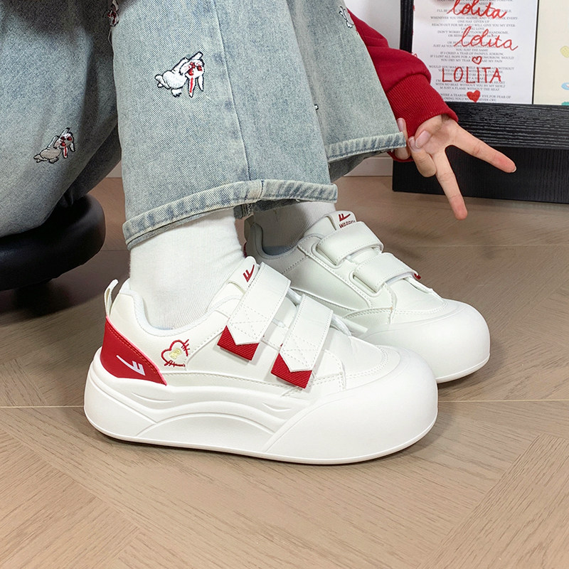 回力女鞋厚底增高小白鞋女款2026新款爆款休闲鞋子百搭魔术贴板鞋,淘宝优惠券,粉丝福利购,淘宝优惠卷