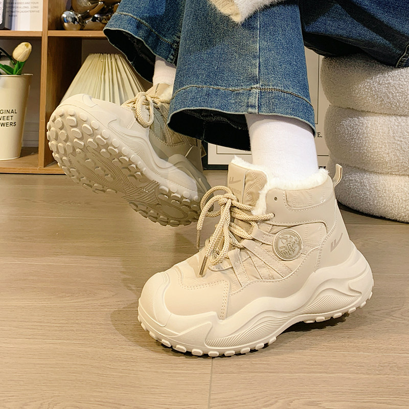 回力复古高帮棉鞋女冬季加绒加厚保暖女鞋百搭爆款休闲运动鞋子潮,淘宝优惠券,粉丝福利购,淘宝优惠卷