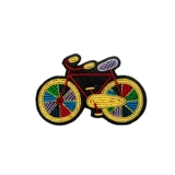 灵心造 Высококлассная брошь ручной работы на лацкан, изысканный велосипед, булавка, аксессуар, значок, Индия, с вышивкой