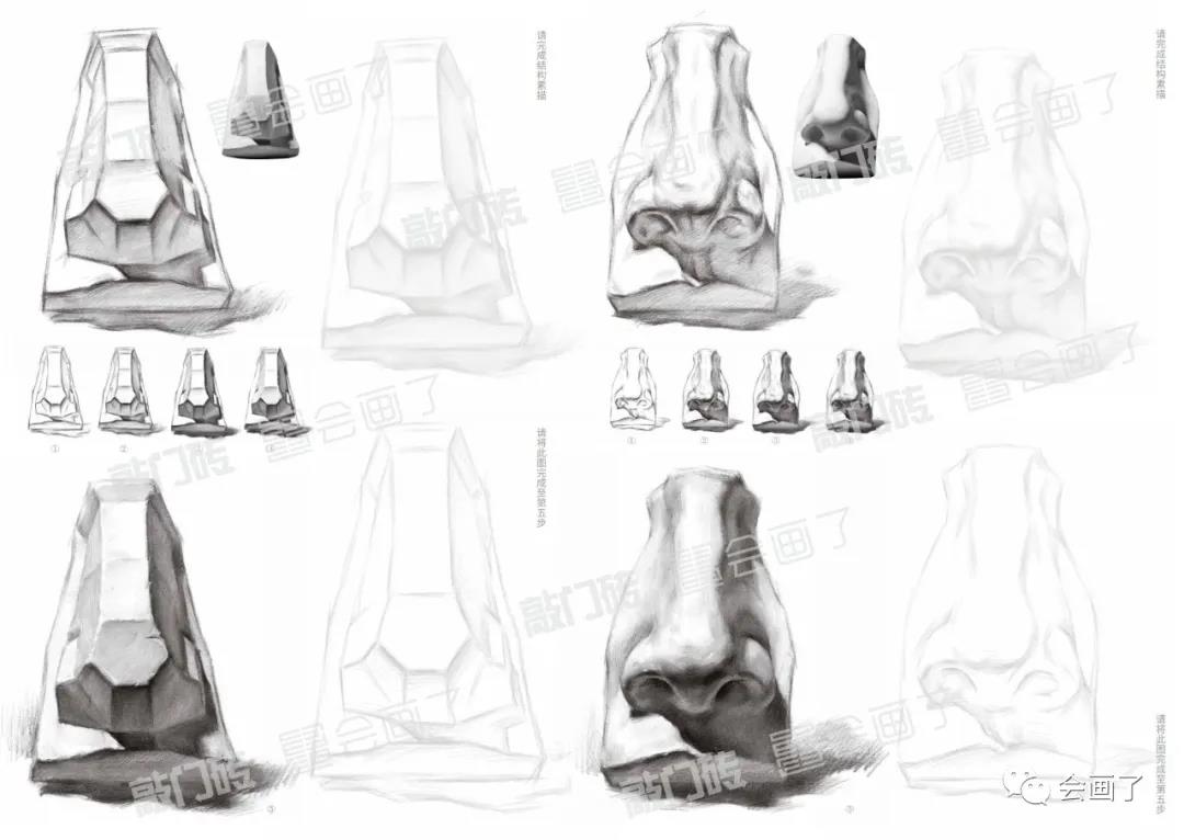 正版素描五官入门篇实用描临纸2020敲门砖素描初学者入门必备原大描摹步骤科学极致实用 - 图2