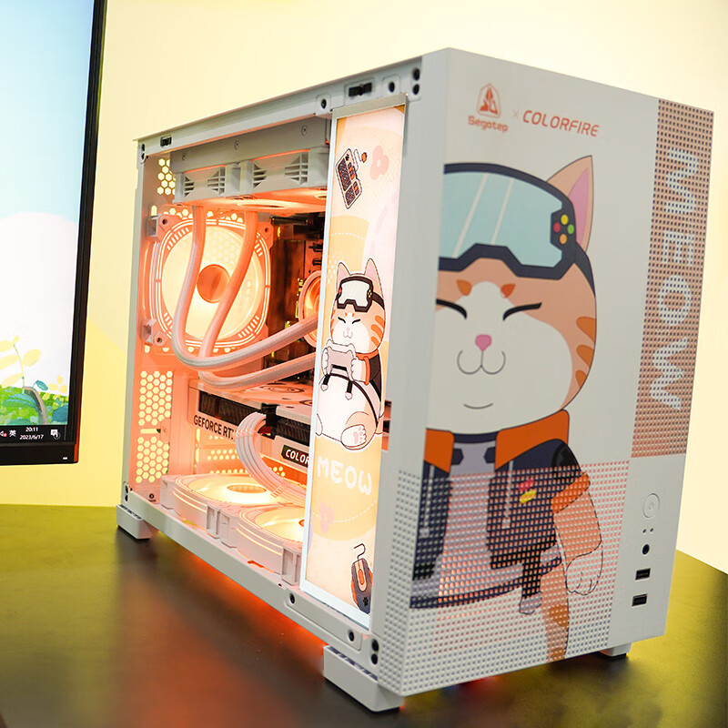 七彩虹橘猫主机i5 12400f/13400f rtx4060 4060ti 8g显卡4070super台式机箱diy组装机电脑AI设计师渲染整机 - 图0