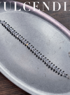 VULCENDIA｜雾核黑白色系编织手链百搭小众高颜值学生党2025新款