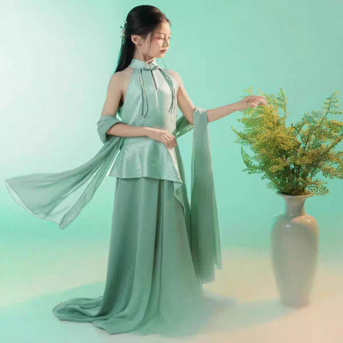 新中式女童礼服裙2026新款国风小女孩汉服公主裙绝美主题拍照服装 - 图2
