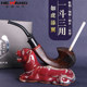 Hewang three-purpose pipe thick and thin tobacco pipe multifunctional solid wood pipe filter handmade art pipe men's smoking set