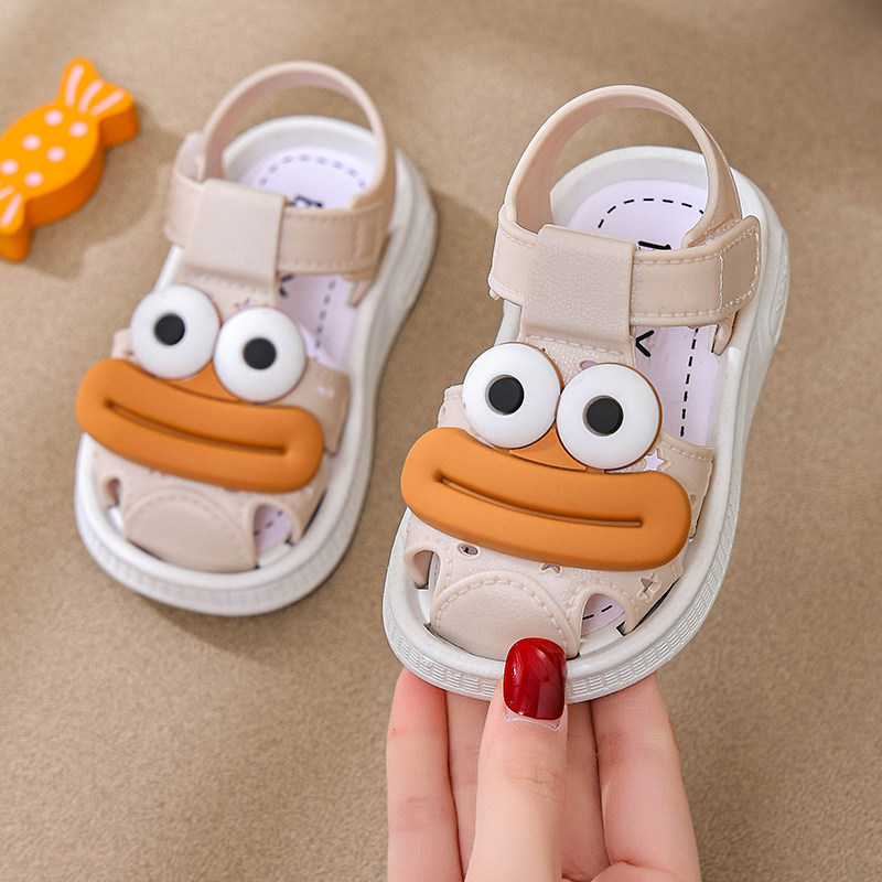 宝宝学步鞋夏季婴幼童鞋包头凉鞋防踢防滑软底01-2-3岁男女童凉鞋