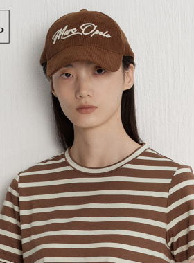 Marc O'Polo/MOP秋季新款流行时尚细条灯芯绒棒球帽男女款帽子
