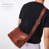 Японская кожаная сумка на одно плечо, сумка через плечо, из натуральной кожи