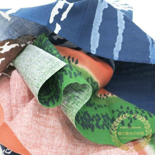 日本代购传统和风冲浪里VS哥斯拉纯棉日式手帕手巾薄款装饰挂布-图1