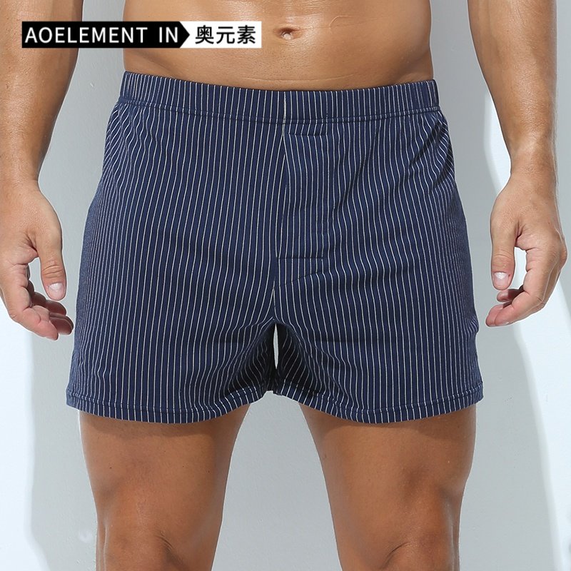 3条装棉宽松男士内裤透气家居短裤平角裤舒适宽松家居睡裤阿罗裤,淘宝优惠券,粉丝福利购,淘宝优惠卷