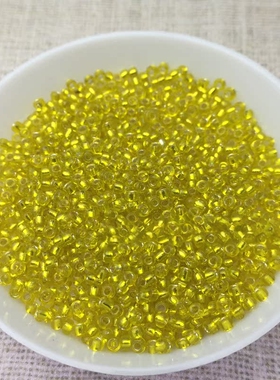 2MM银芯玻璃米珠DIY串珠配件