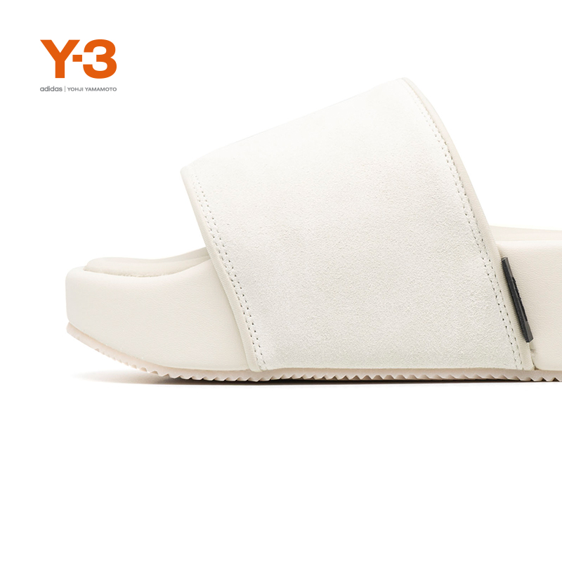 Y-3/Y3山本耀司情侣款时尚运动休闲凉拖鞋logo装饰SLIDE GW8630 - 图3