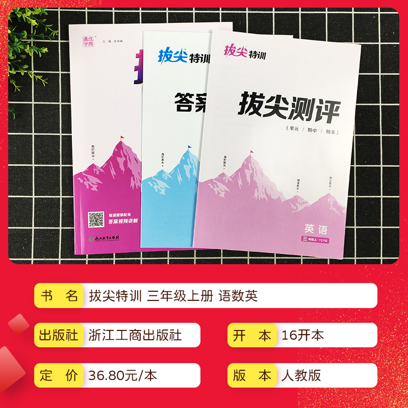 2023版拔尖特训一二三四五六年级上册下册语文数学英语人教版小学教材专项同步训练课时作业本一课一练课堂笔记学霸必刷题通城学典_书籍_杂志_报纸