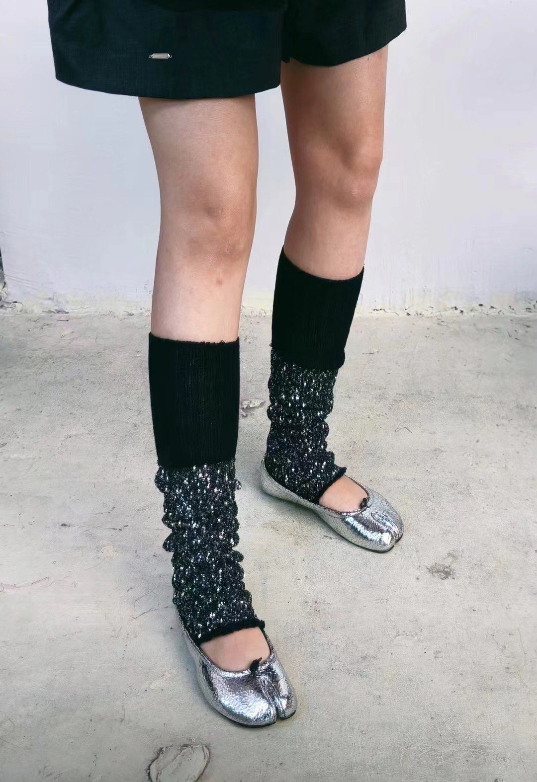 jennie同款小香风满绣亮片袜套袖套 双层羊毛混纺堆堆袜 时髦穿搭,淘宝优惠券,粉丝福利购,淘宝优惠卷