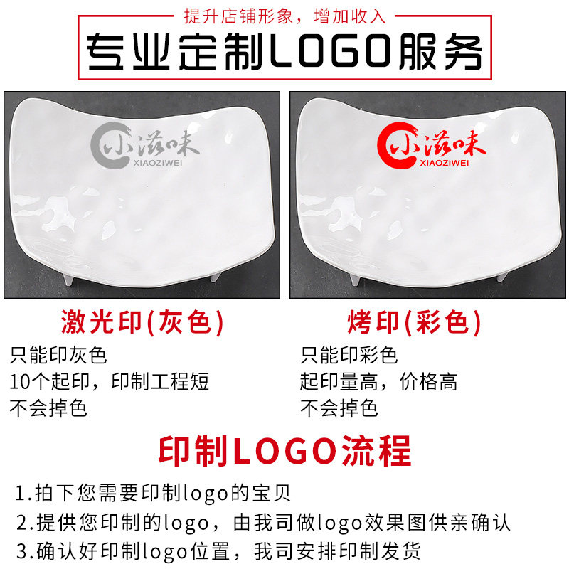 密胺餐具白色餐厅凉菜盘子创意个性小吃点心盘配盘子菜盘火锅店用