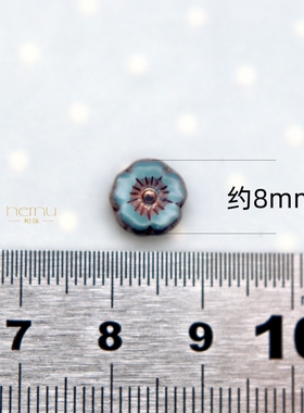 捷克制约8mm夏威夷花表切珠串珠